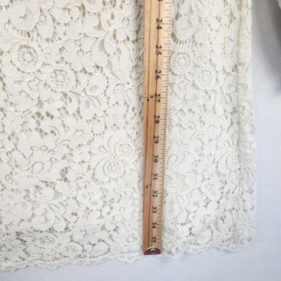 Anthropologie Let Me Be Victoria WMNS Lace Embroidered Mini Dress S Ivory NWT - Picture 13 of 16